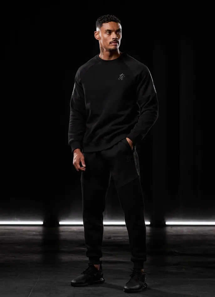 Gym King Tracksuits Men Premium Taped Tracksuit 8211 BlackGold