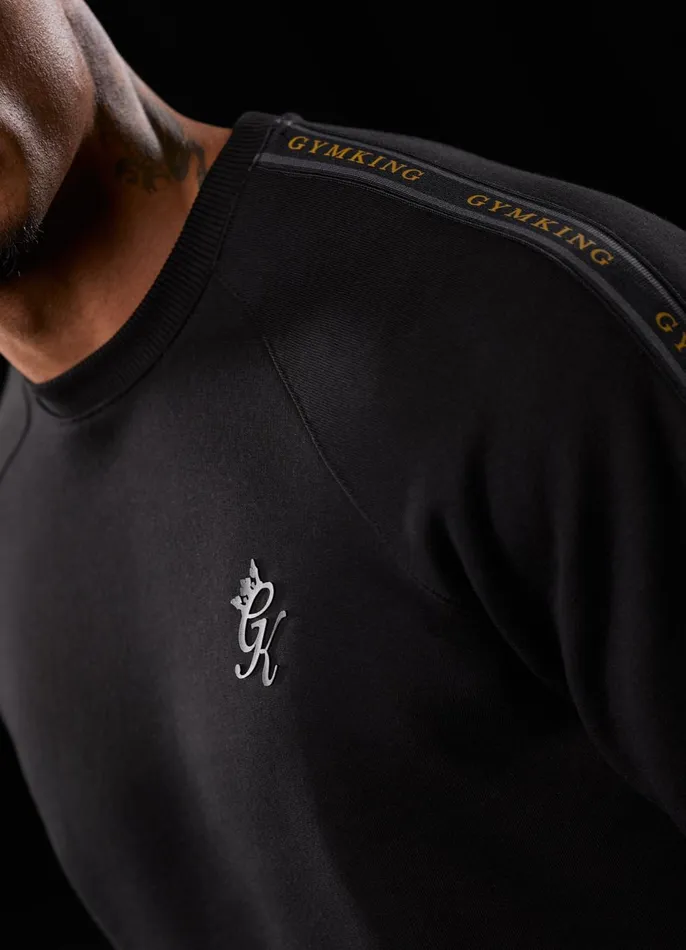 Gym King Tracksuits Men Premium Taped Tracksuit 8211 BlackGold