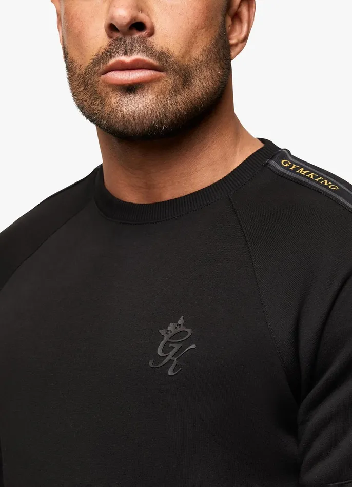 Gym King Tracksuits Men Premium Taped Tracksuit 8211 BlackGold