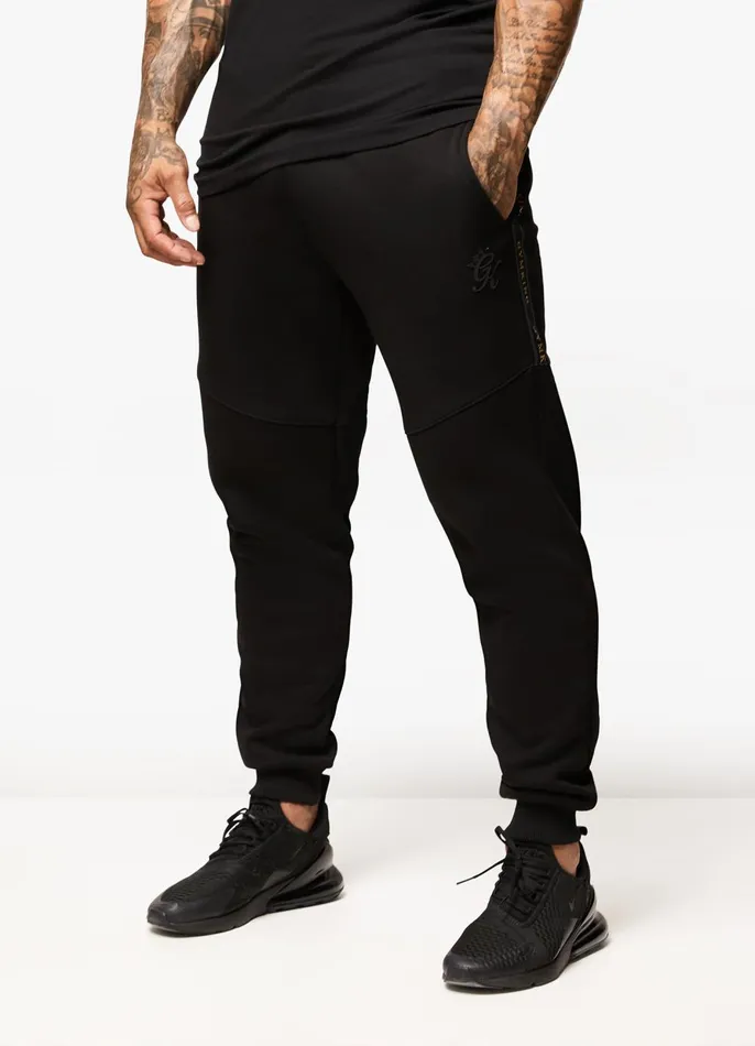 Gym King Tracksuits Men Premium Taped Tracksuit 8211 BlackGold