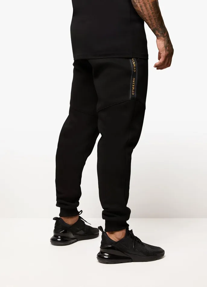 Gym King Tracksuits Men Premium Taped Tracksuit 8211 BlackGold
