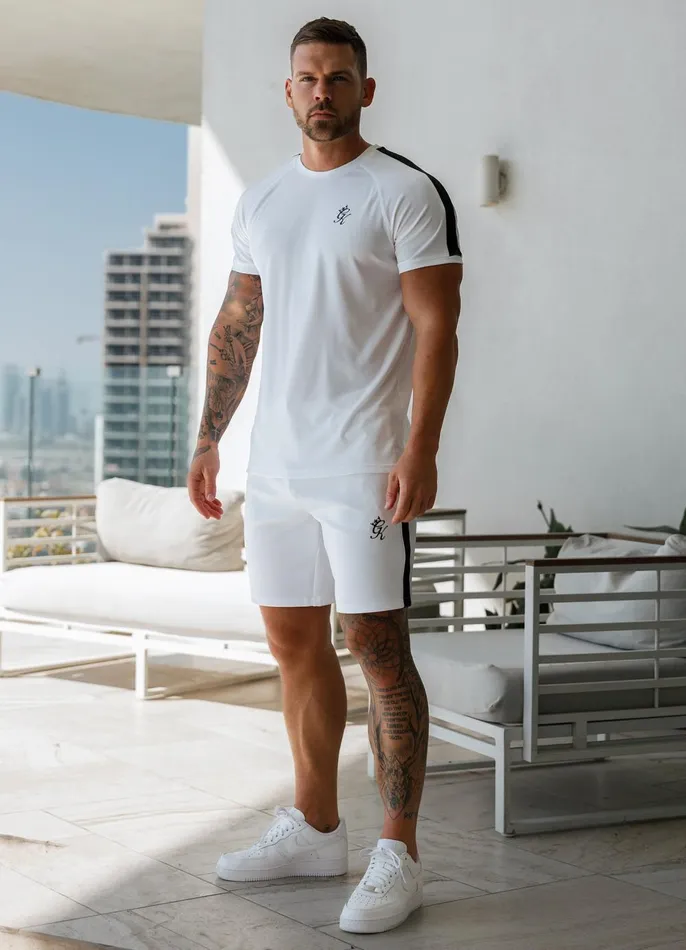Gym King Twin Sets Men Core Plus Poly Tee 8211 White