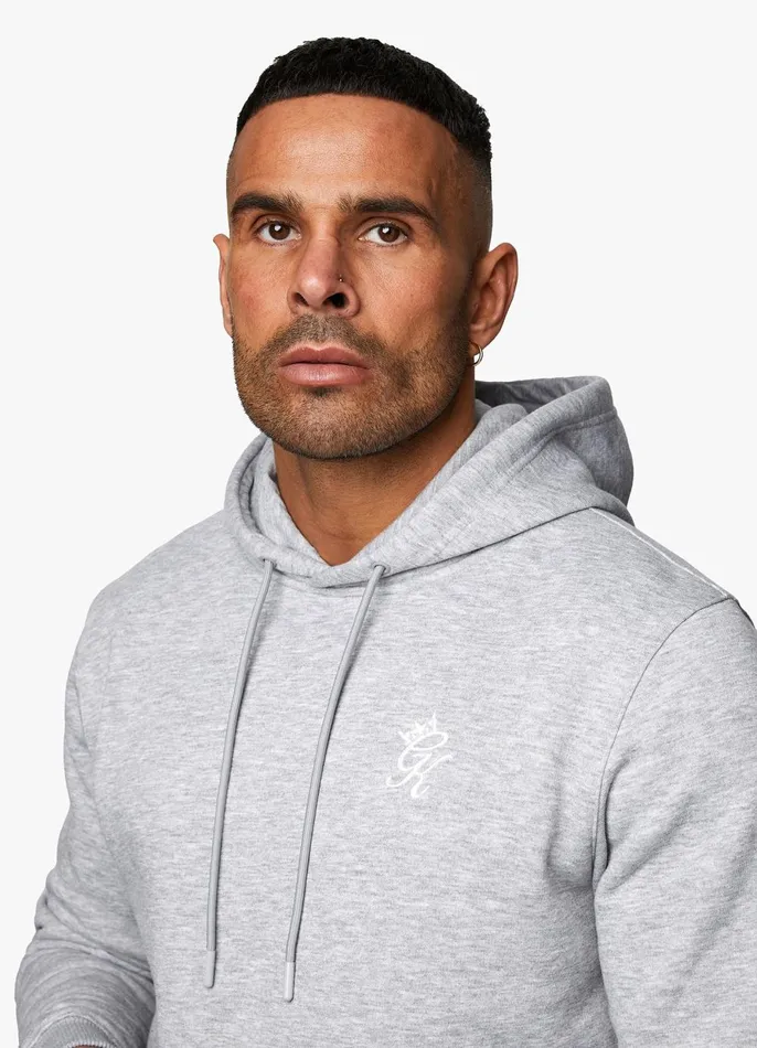 Gym King Twin Sets Men Fundamental Fleece Hood 8211 Grey Marl