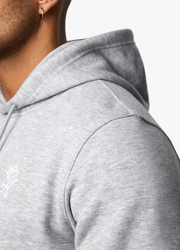 Gym King Twin Sets Men Fundamental Fleece Hood 8211 Grey Marl
