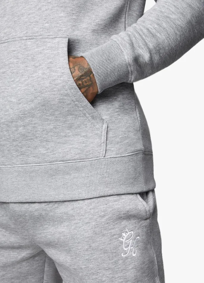 Gym King Twin Sets Men Fundamental Fleece Hood 8211 Grey Marl