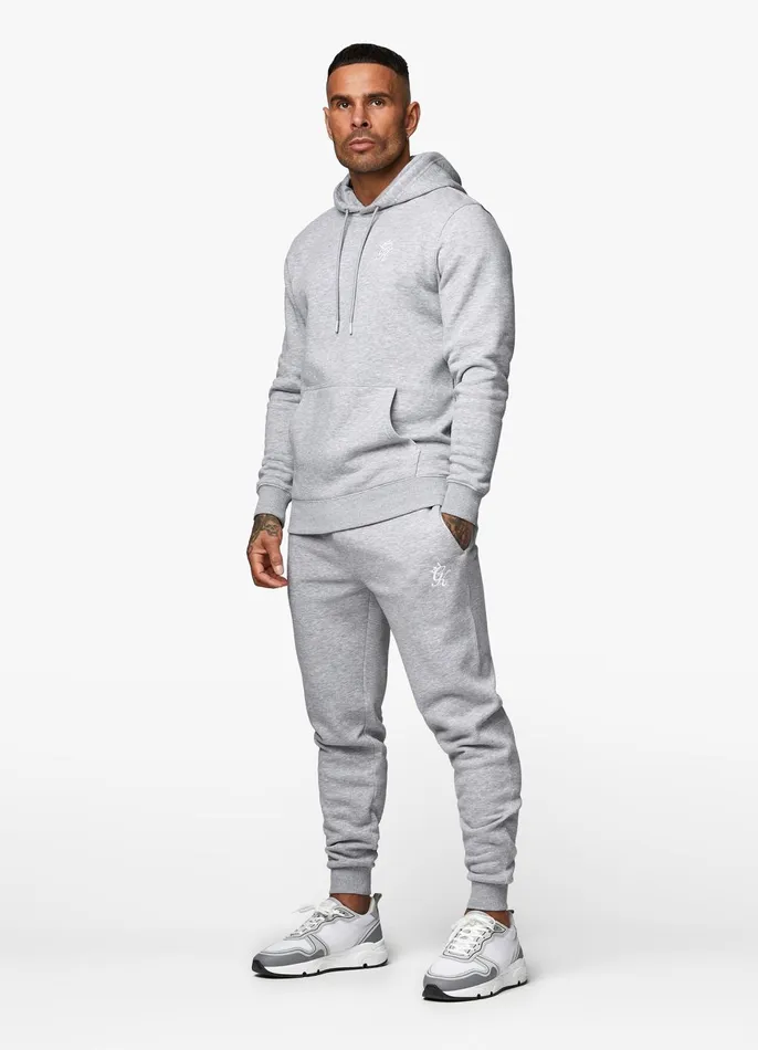 Gym King Twin Sets Men Fundamental Fleece Hood 8211 Grey Marl