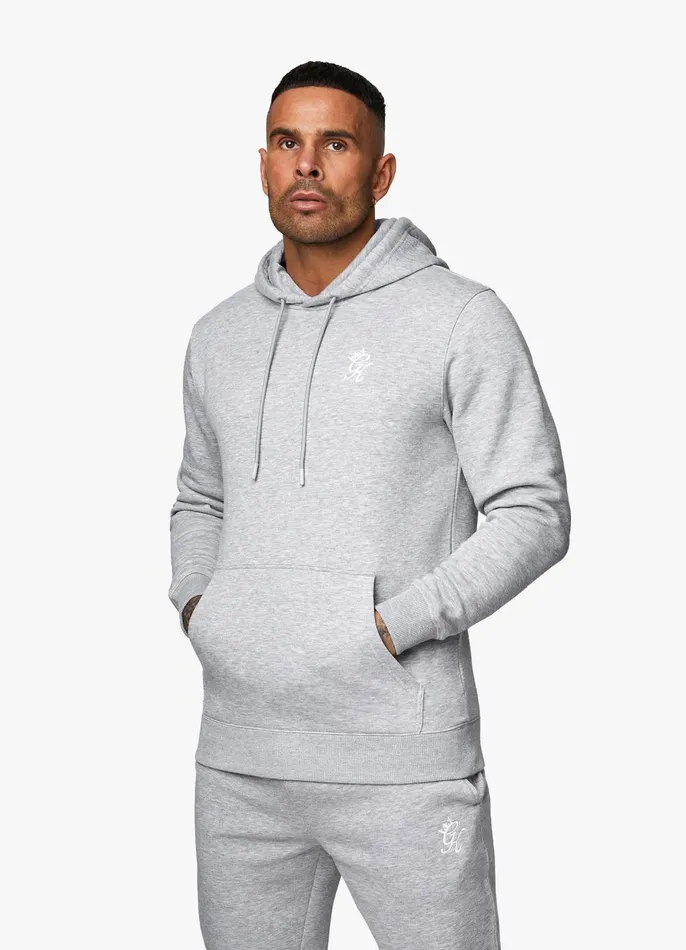 Gym King Twin Sets Men Fundamental Fleece Hood 8211 Grey Marl