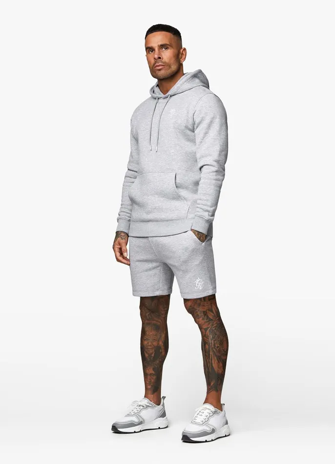 Gym King Twin Sets Men Fundamental Fleece Hood 8211 Grey Marl