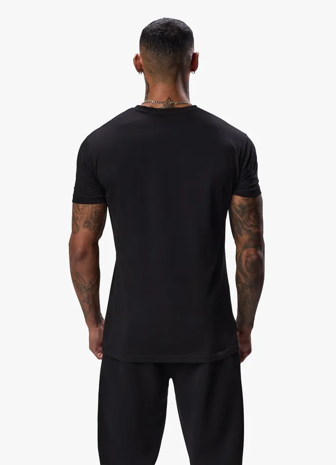 Gym King Twin Sets Men Linear Fundamental Tee 8211 Black