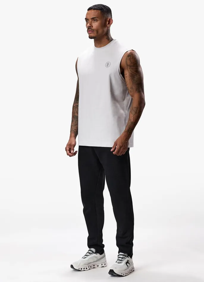 Gym King Vests Men Box Logo Jersey Vest 8211 Light Grey