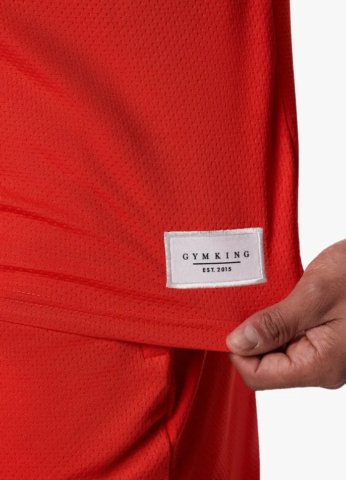 Gym King Vests Men Brooklyn Mesh Vest 8211 Chilli Red