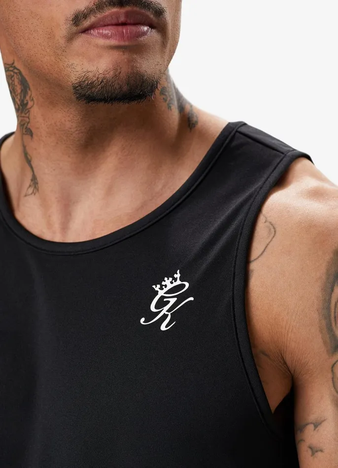 Gym King Vests Men Core Plus Poly Vest 8211 Black