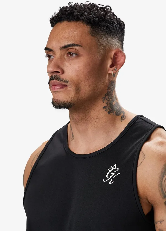 Gym King Vests Men Core Plus Poly Vest 8211 Black