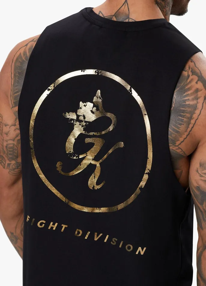 Gym King Vests Men Fight Division Vest 8211 BlackGold