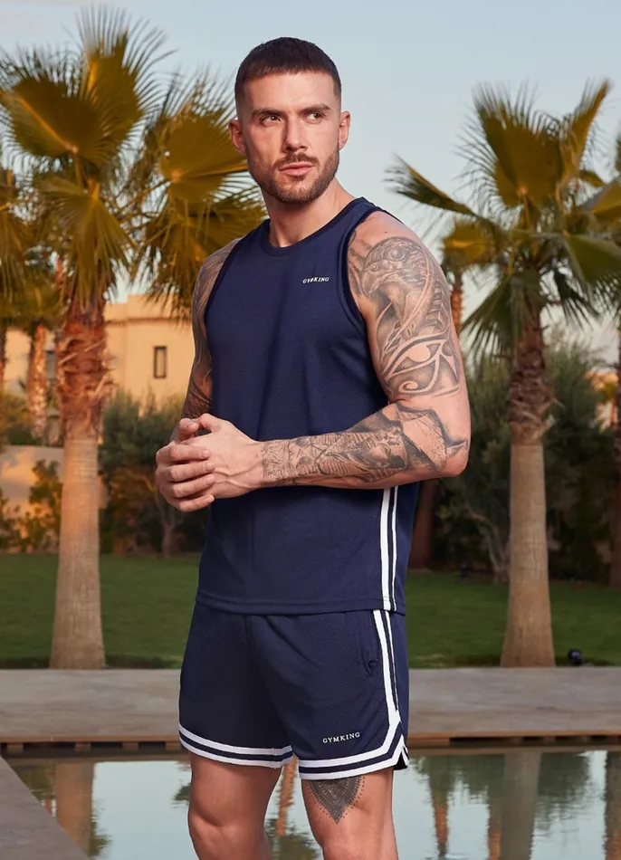 Gym King Vests Men Higher State Vest 8211 Navy