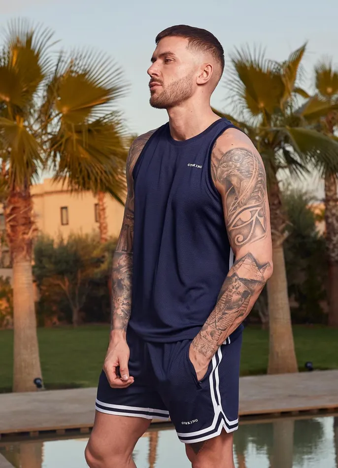 Gym King Vests Men Higher State Vest 8211 Navy