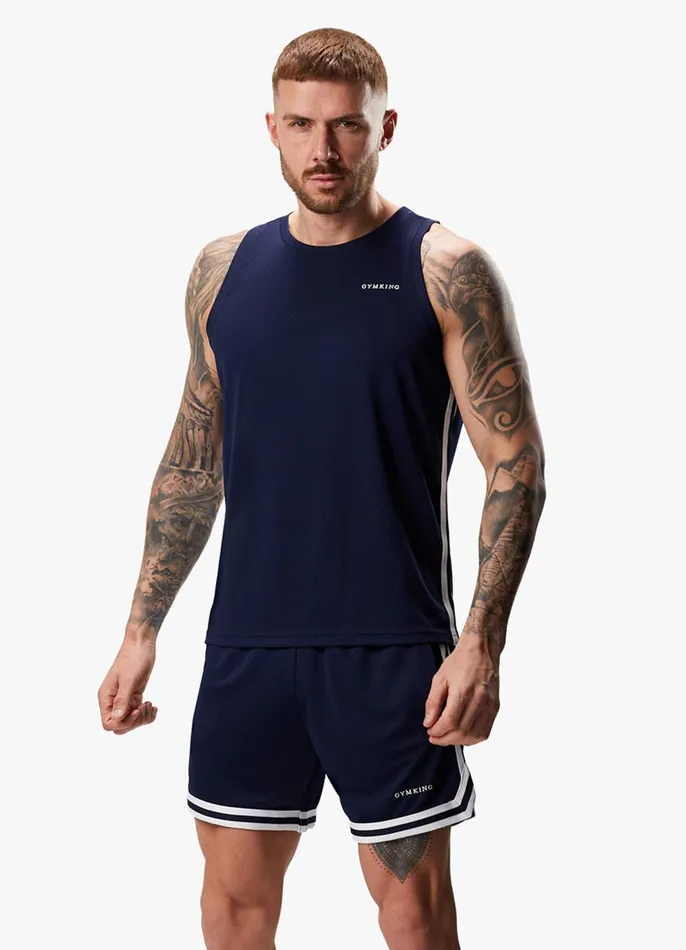 Gym King Vests Men Higher State Vest 8211 Navy