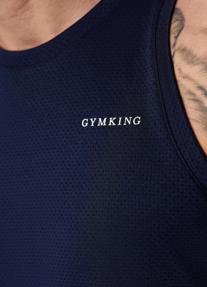 Gym King Vests Men Higher State Vest 8211 Navy