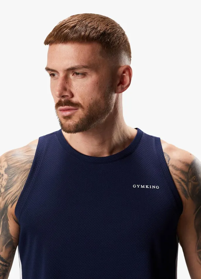 Gym King Vests Men Higher State Vest 8211 Navy