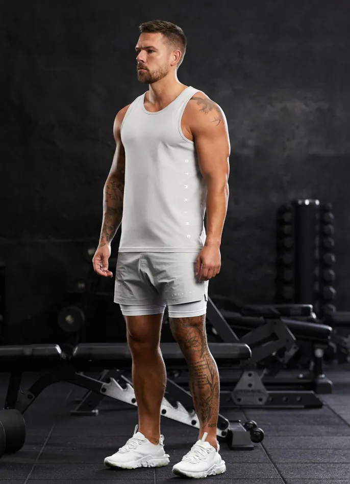 Gym King Vests Men Rebellion Vest 8211 Light Grey