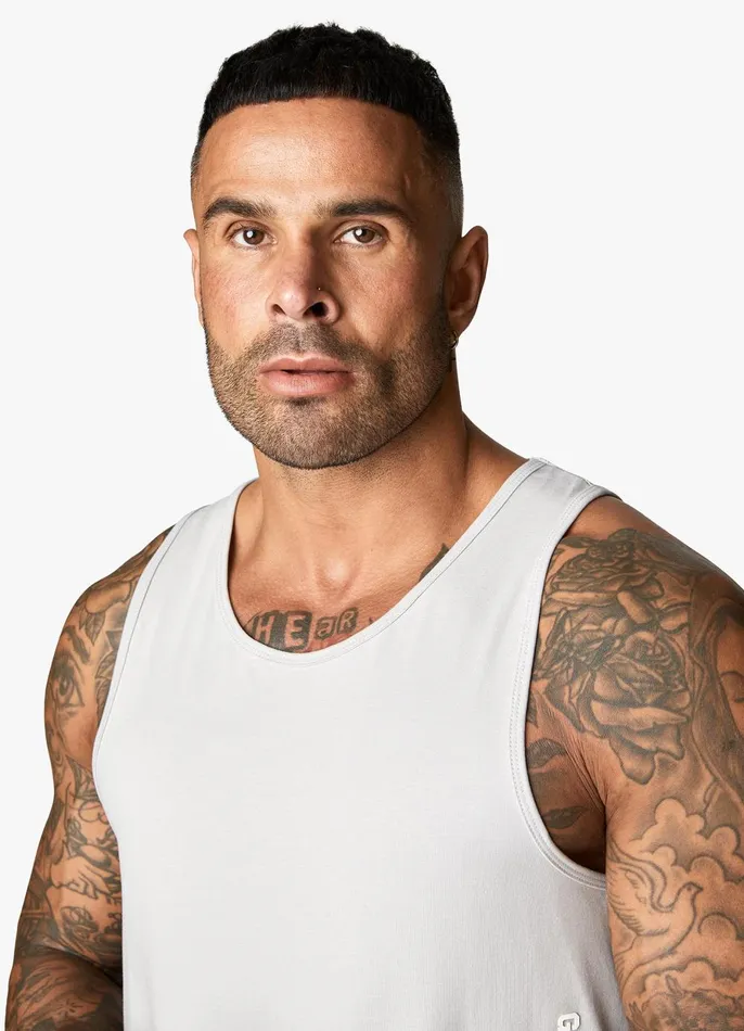 Gym King Vests Men Rebellion Vest 8211 Light Grey