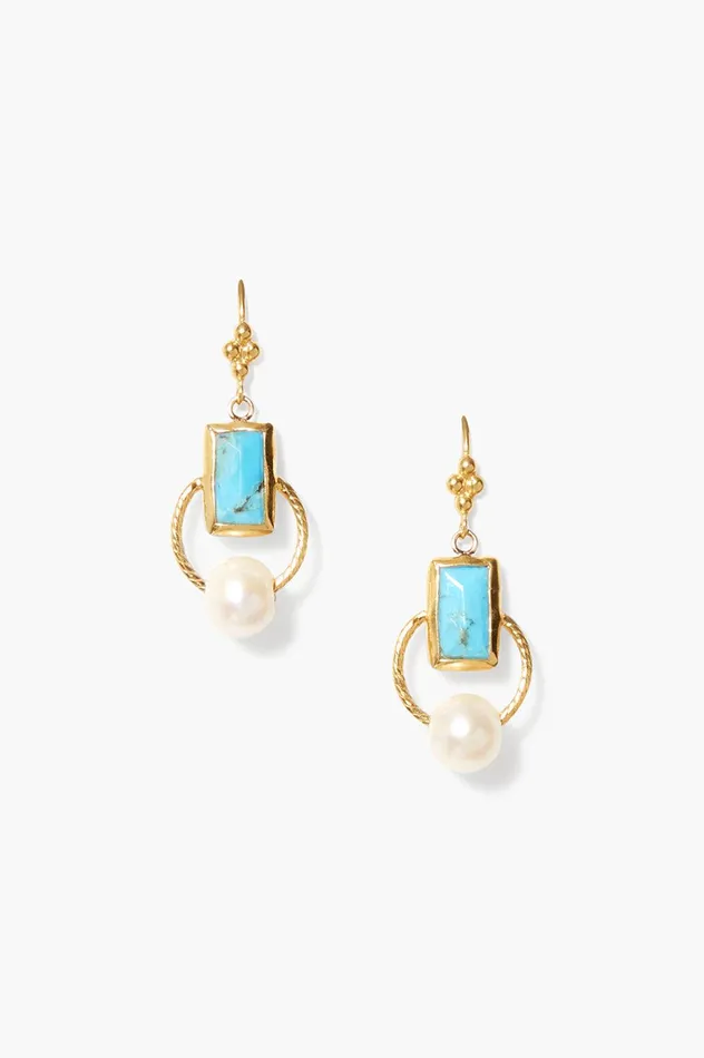 Halo Drop Earrings Turquoise Mix Women Chan Luu Earrings