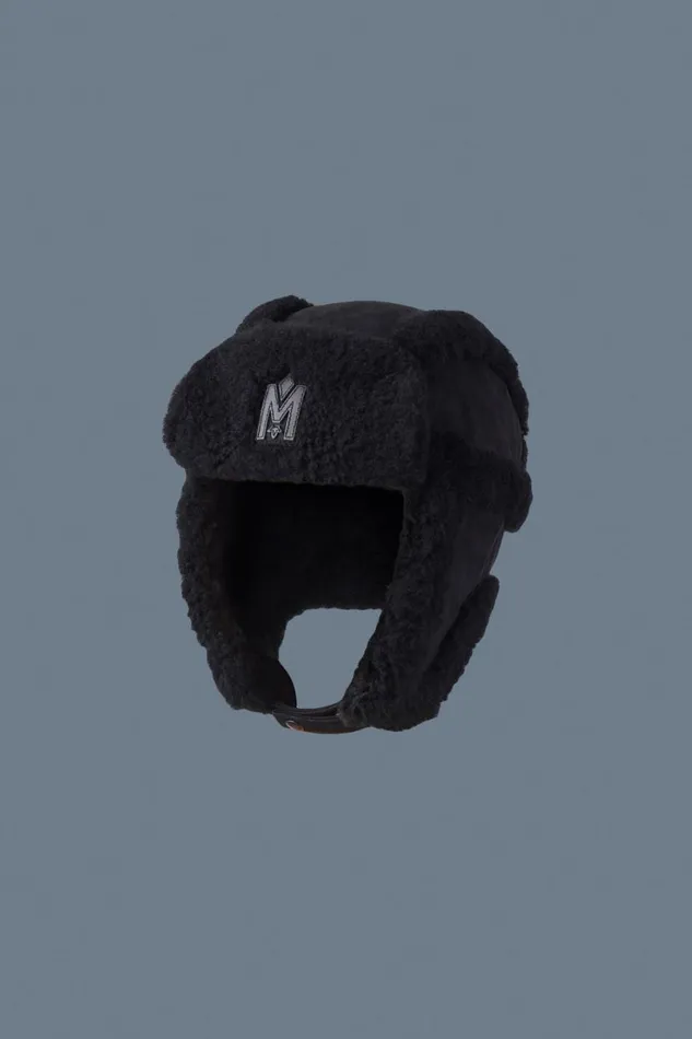 Hats Men Mackage ZAYN Shearling Aviator Hat Black