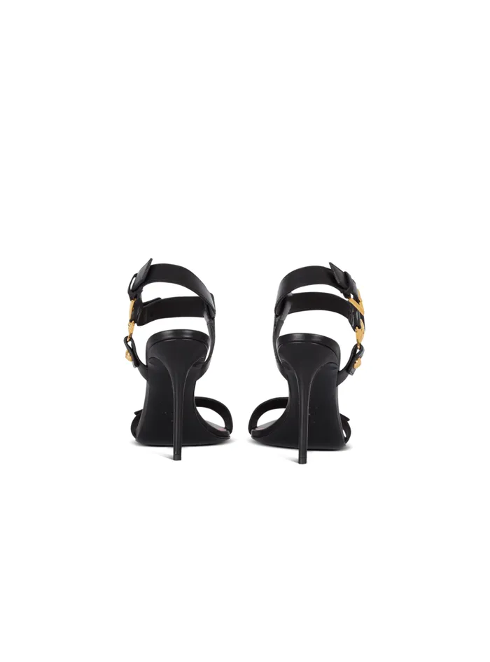 Heeled Eva Sandals In Calfskin Black Women Balmain High Heels and Pumps