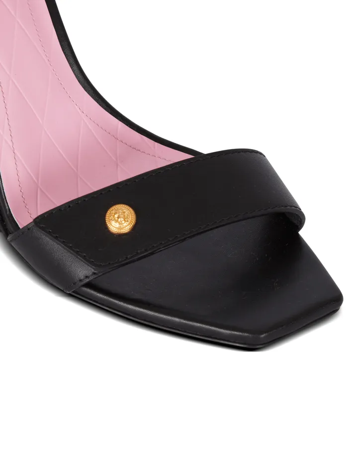 Heeled Eva Sandals In Calfskin Black Women Balmain High Heels and Pumps