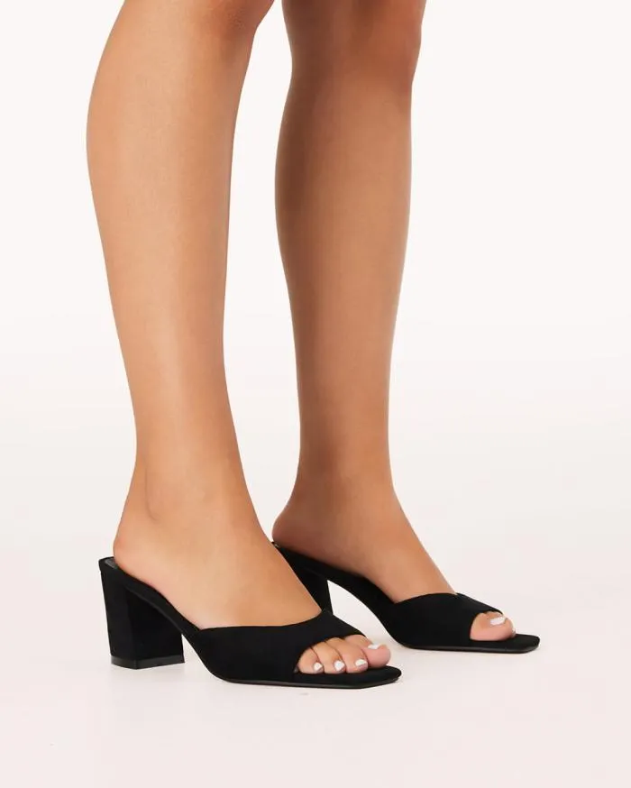 Heels Billini Block Heels QUINEA BLACK SUEDE