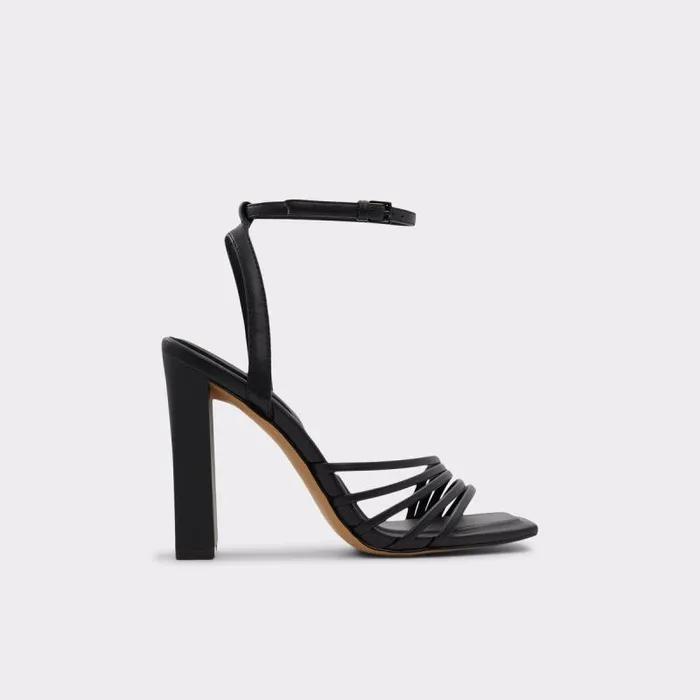 Heels Women ALDO Estela Black Strappy Heeled Sandal