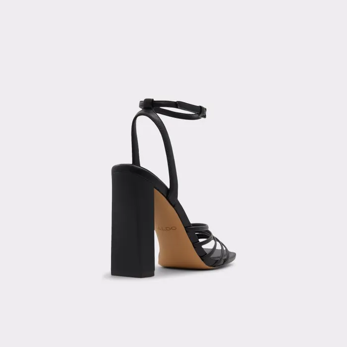 Heels Women ALDO Estela Black Strappy Heeled Sandal
