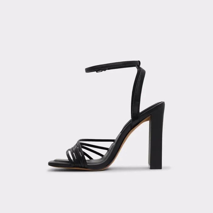Heels Women ALDO Estela Black Strappy Heeled Sandal