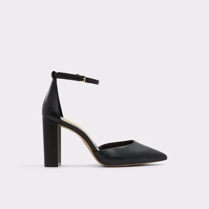 Heels Women ALDO Faith Black Strappy Block Heel