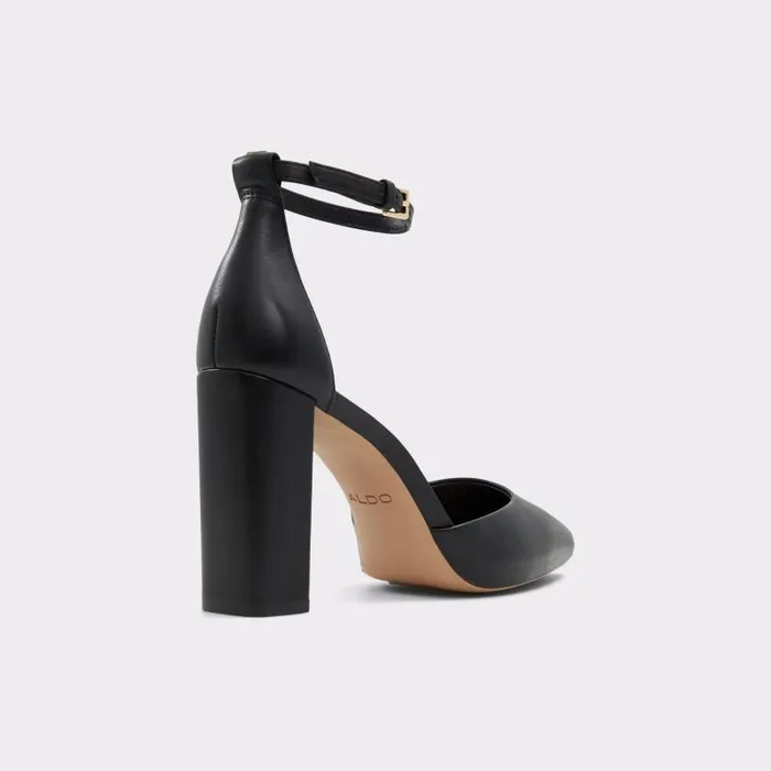 Heels Women ALDO Faith Black Strappy Block Heel