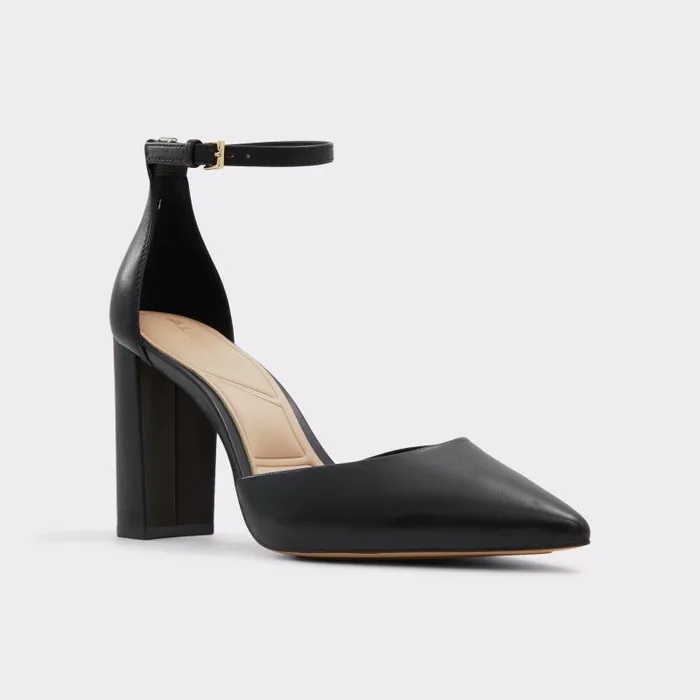 Heels Women ALDO Faith Black Strappy Block Heel