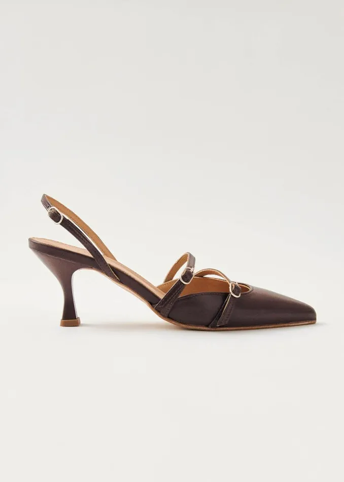 Heels Women ALOHAS Joelle Brown Leather Pumps