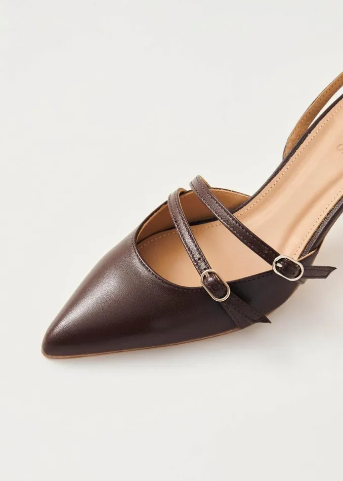 Heels Women ALOHAS Joelle Brown Leather Pumps