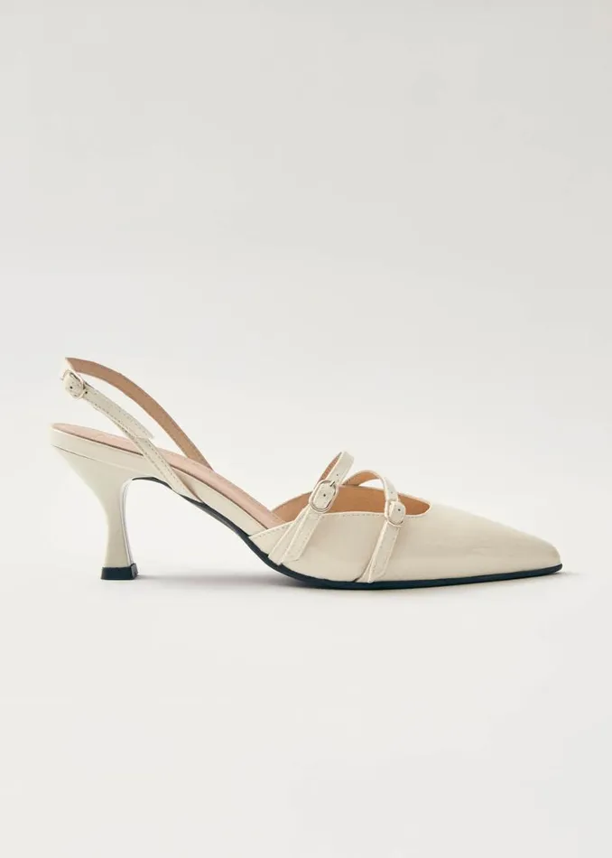 Heels Women ALOHAS Joelle Onix Cream Leather Pumps