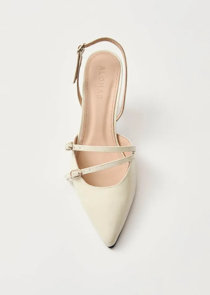 Heels Women ALOHAS Joelle Onix Cream Leather Pumps
