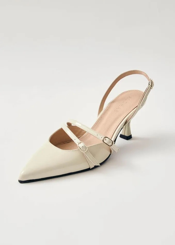 Heels Women ALOHAS Joelle Onix Cream Leather Pumps