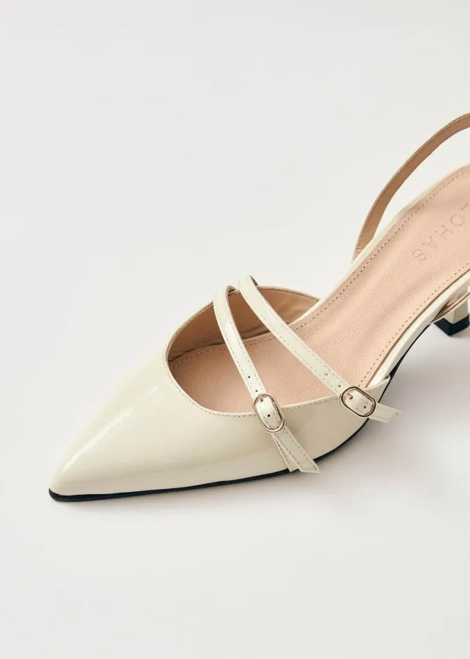 Heels Women ALOHAS Joelle Onix Cream Leather Pumps
