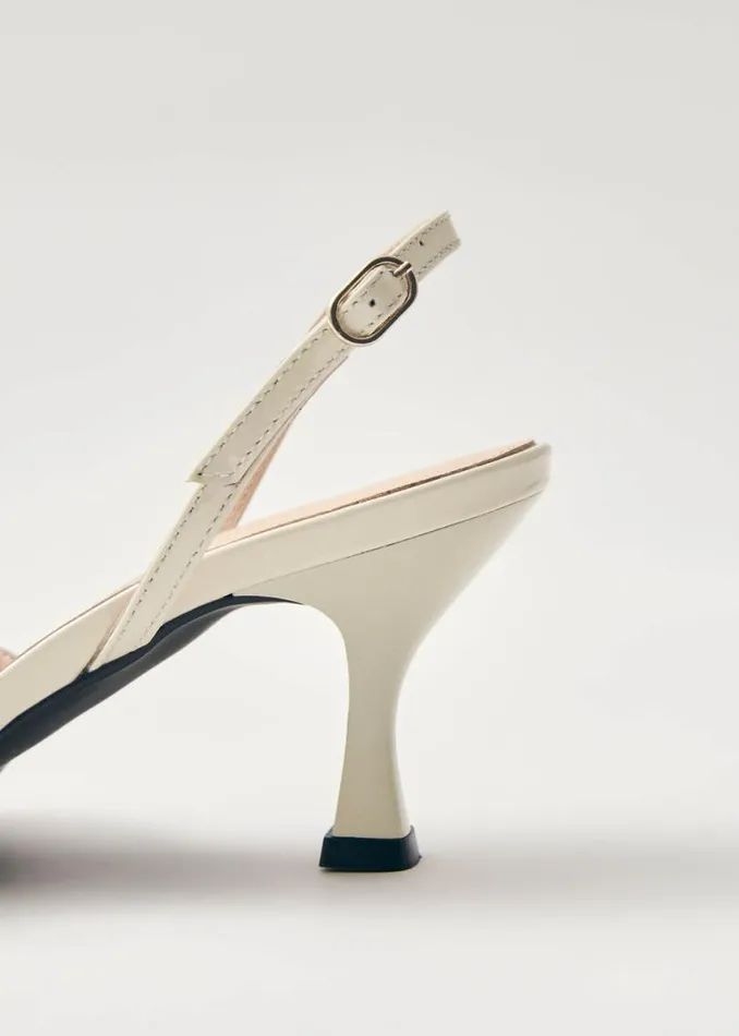 Heels Women ALOHAS Joelle Onix Cream Leather Pumps