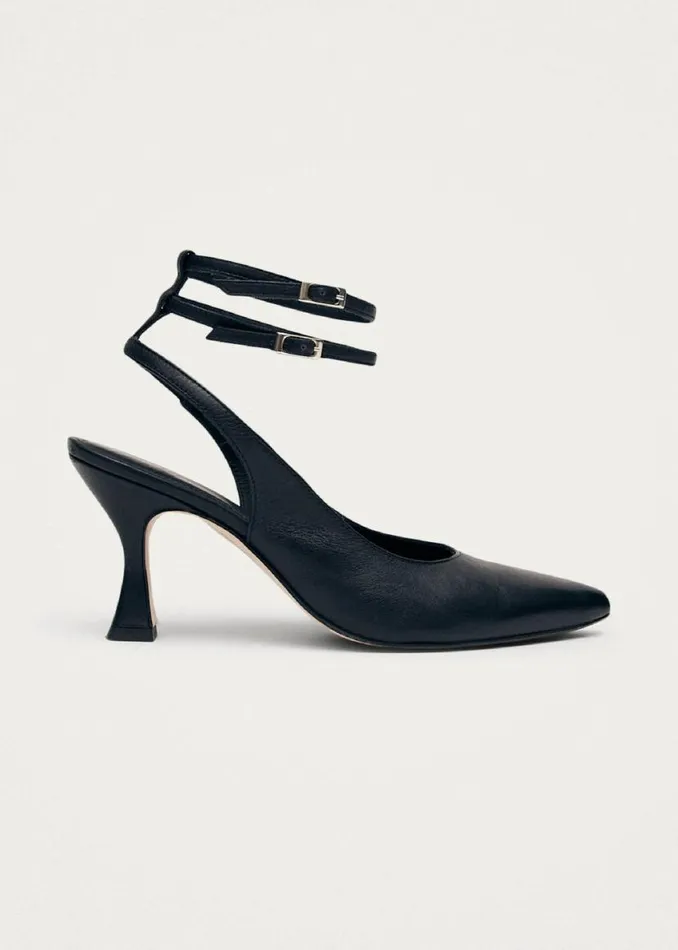 Heels Women ALOHAS Louise Black Leather Pumps