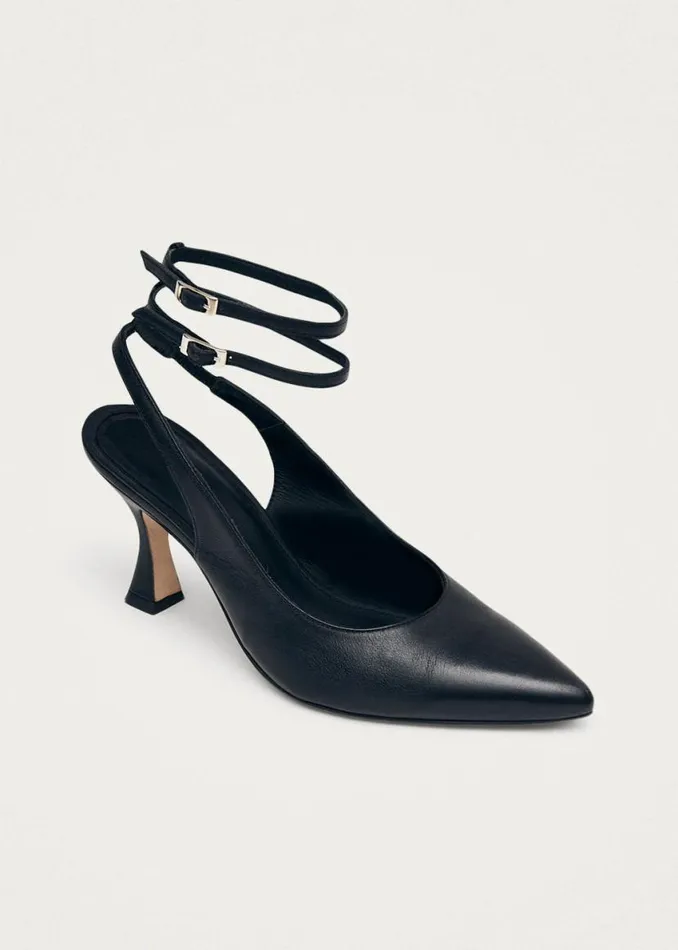Heels Women ALOHAS Louise Black Leather Pumps