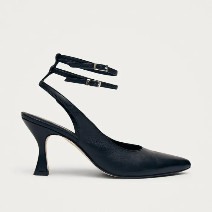Heels Women ALOHAS Louise Black Leather Pumps