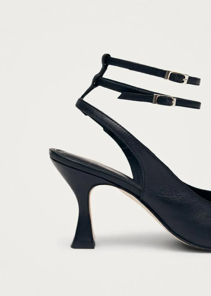 Heels Women ALOHAS Louise Black Leather Pumps