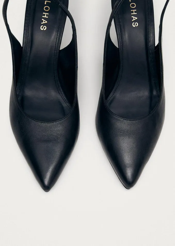 Heels Women ALOHAS Louise Black Leather Pumps