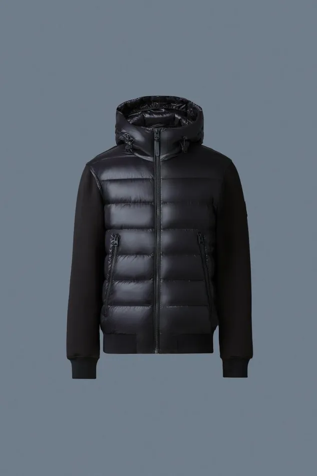 Hoodies and Tops Men Mackage FRANKR Hybrid Jacket With Hood Black