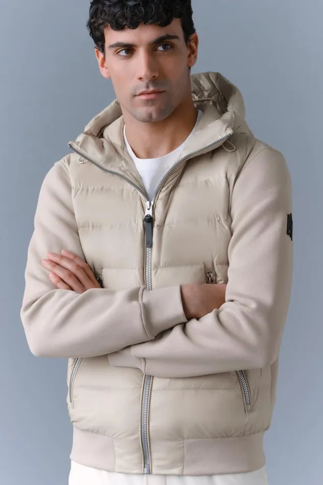 Hoodies and Tops Men Mackage FRANKR Hybrid Jacket With Hood Black Hoodies and Tops Men Mackage FRANKR Hybrid Jacket With Hood Black